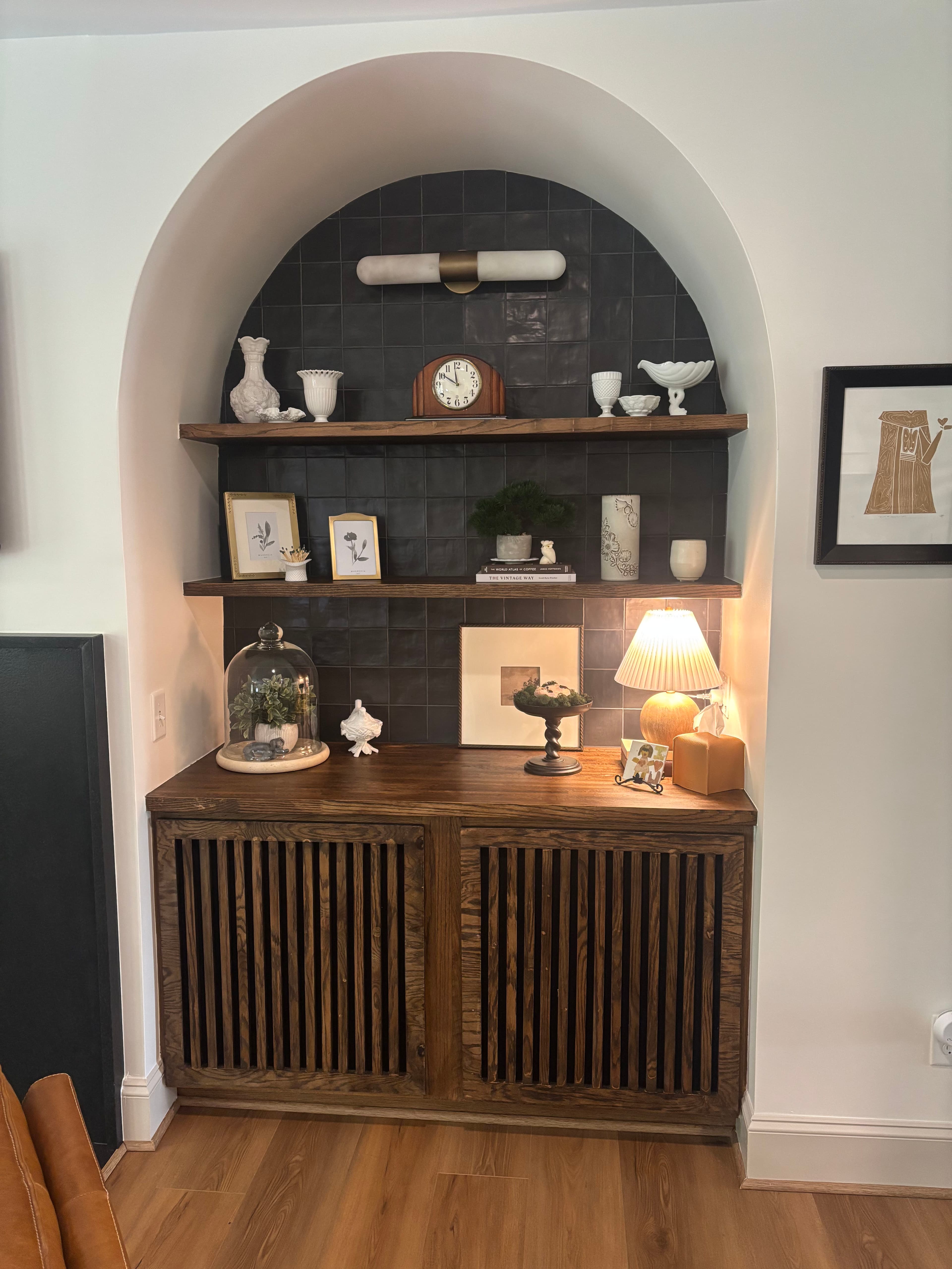 Project Custom Built-In Arched Niches That Completely Changed a Living Room image