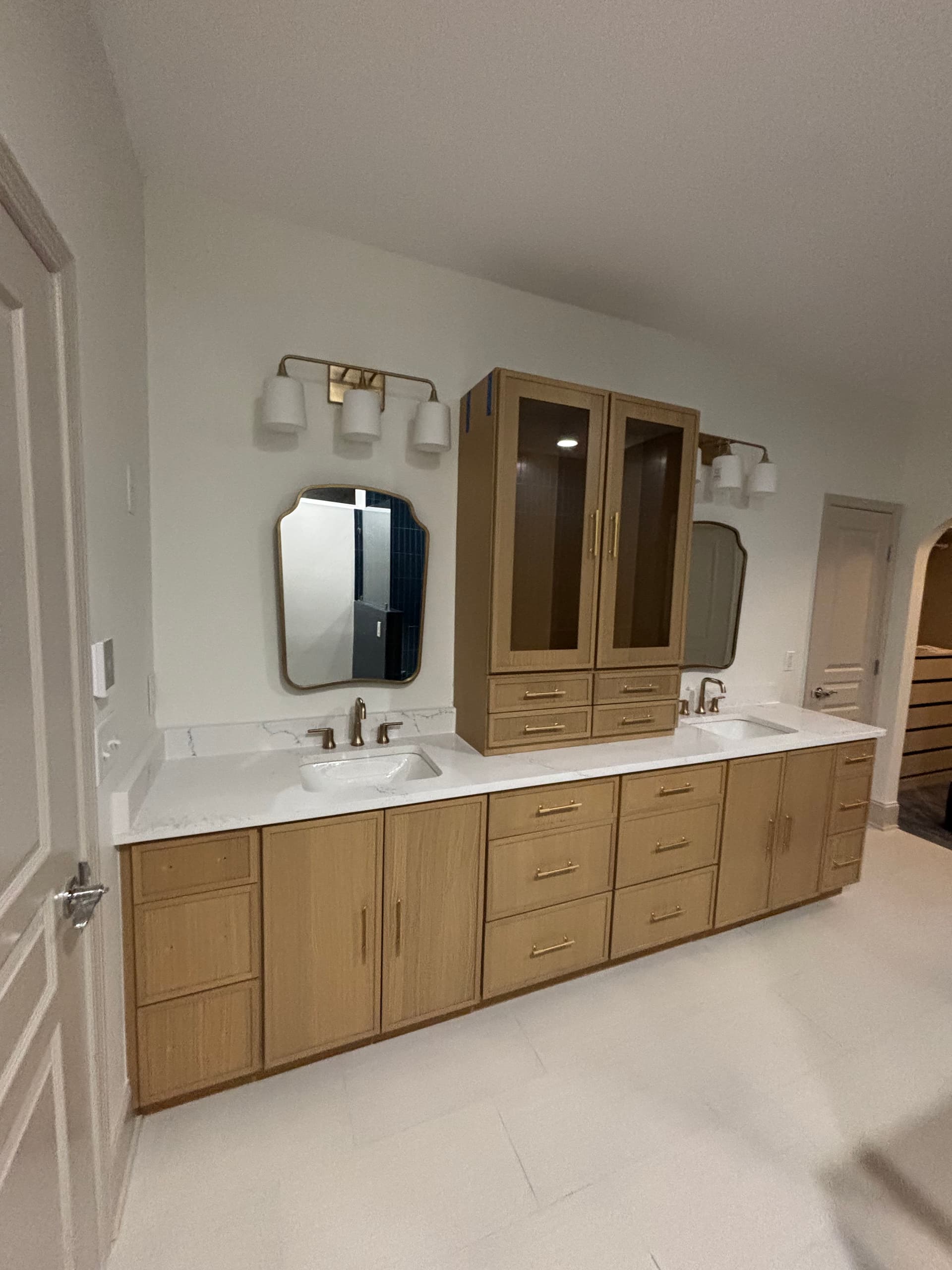 Mount Juliet TN Bathroom Remodel with Lit Niche and Custom Shower image